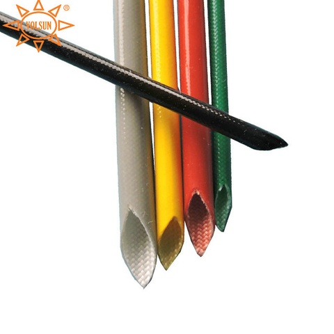 Flame Retardant Heat Resistant Silicone Coated Braided Fiberglass Sleeve