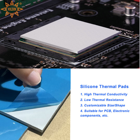 VS-GP6001 Customizable Low Thermal Resistance Organic Silicone Thermal Conductive Pads for PCB